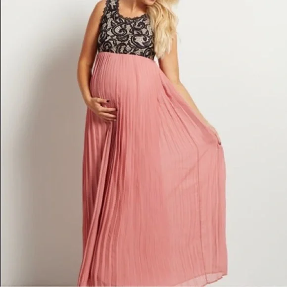 sachin and babi light blue dress The Linde Modest Chiffon Dress Pink Blush / S main image 0